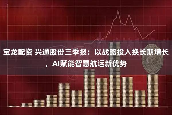 宝龙配资 兴通股份三季报：以战略投入换长期增长，AI赋能智慧航运新优势