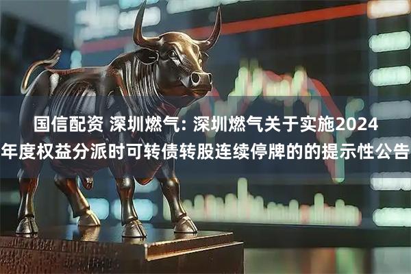 国信配资 深圳燃气: 深圳燃气关于实施2024年度权益分派时可转债转股连续停牌的的提示性公告
